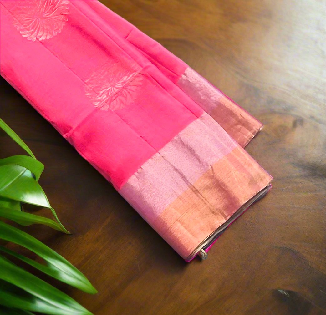 ONION PINK ND GREY KANJIVARAM SOFT SILK