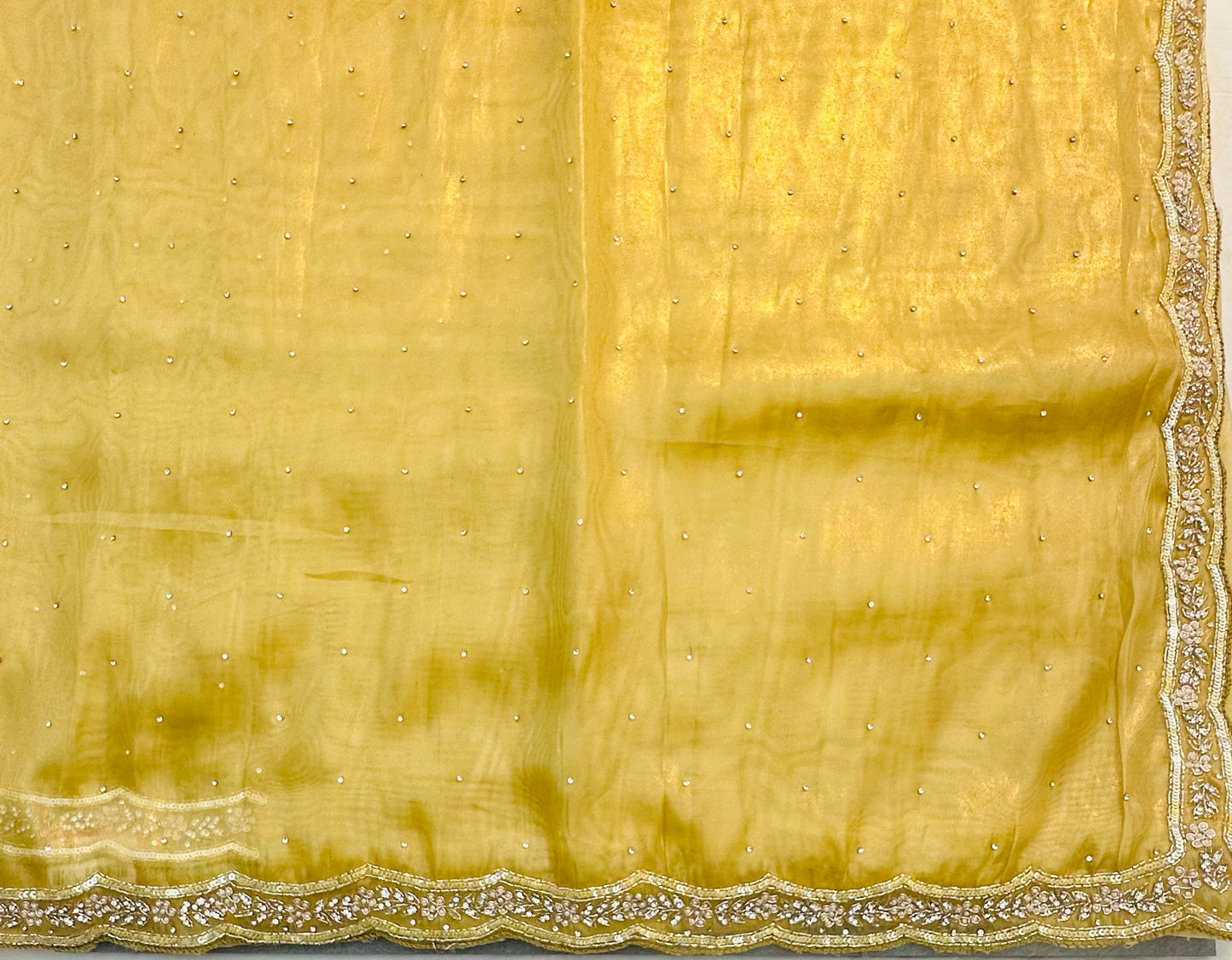 YELLOW DESIGNER WORK SAREE