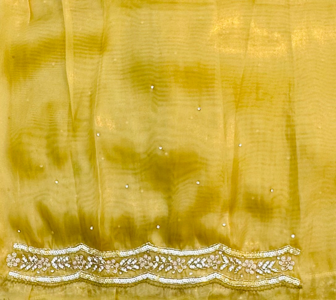 YELLOW DESIGNER WORK SAREE
