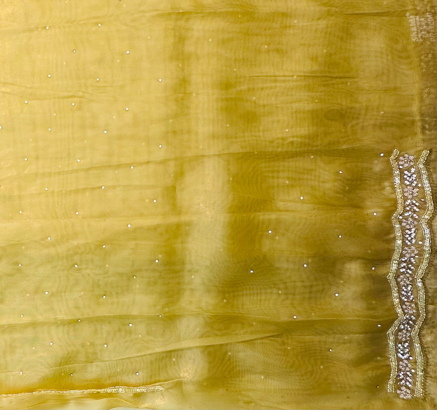 YELLOW DESIGNER WORK SAREE