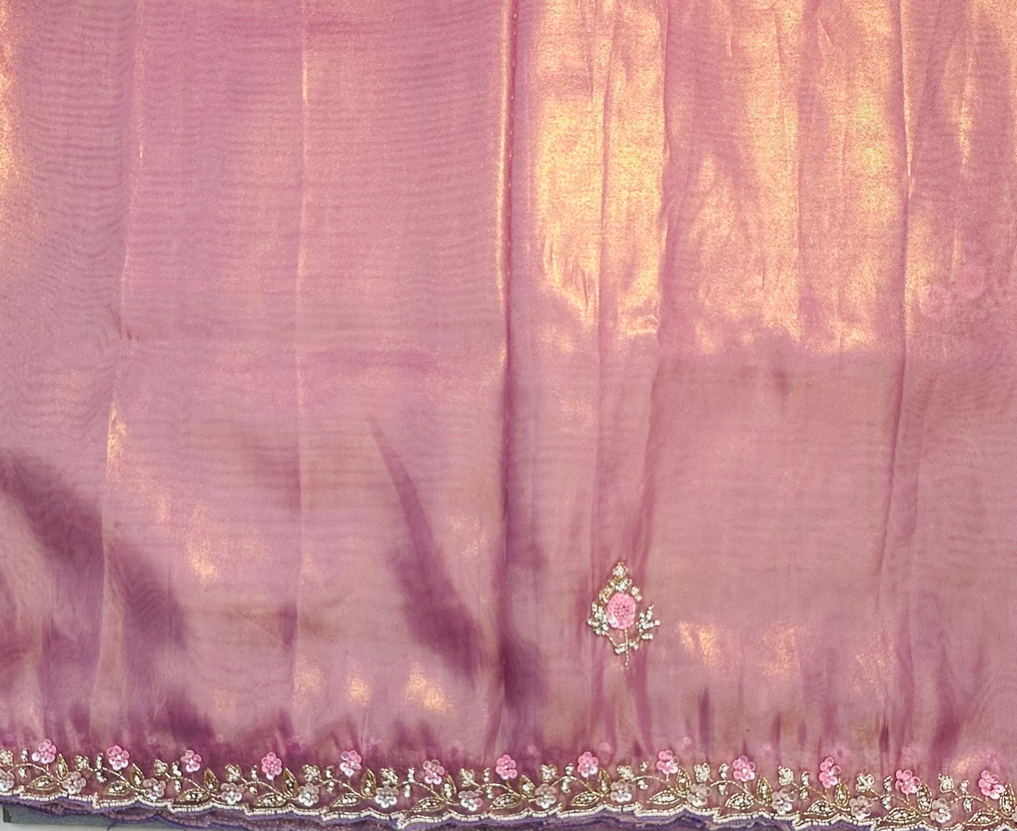 MAUVE PINK DESIGNER WORK SAREE