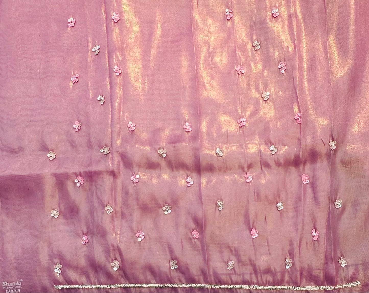 MAUVE PINK DESIGNER WORK SAREE