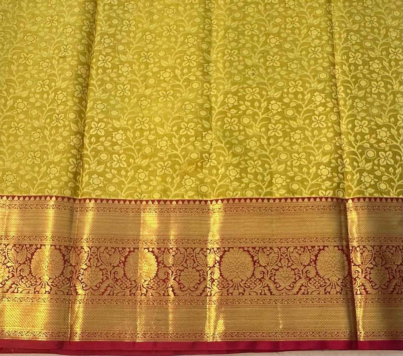 MEHENDI GREEN KANJIVARAM SILK SAREE PREMIUM