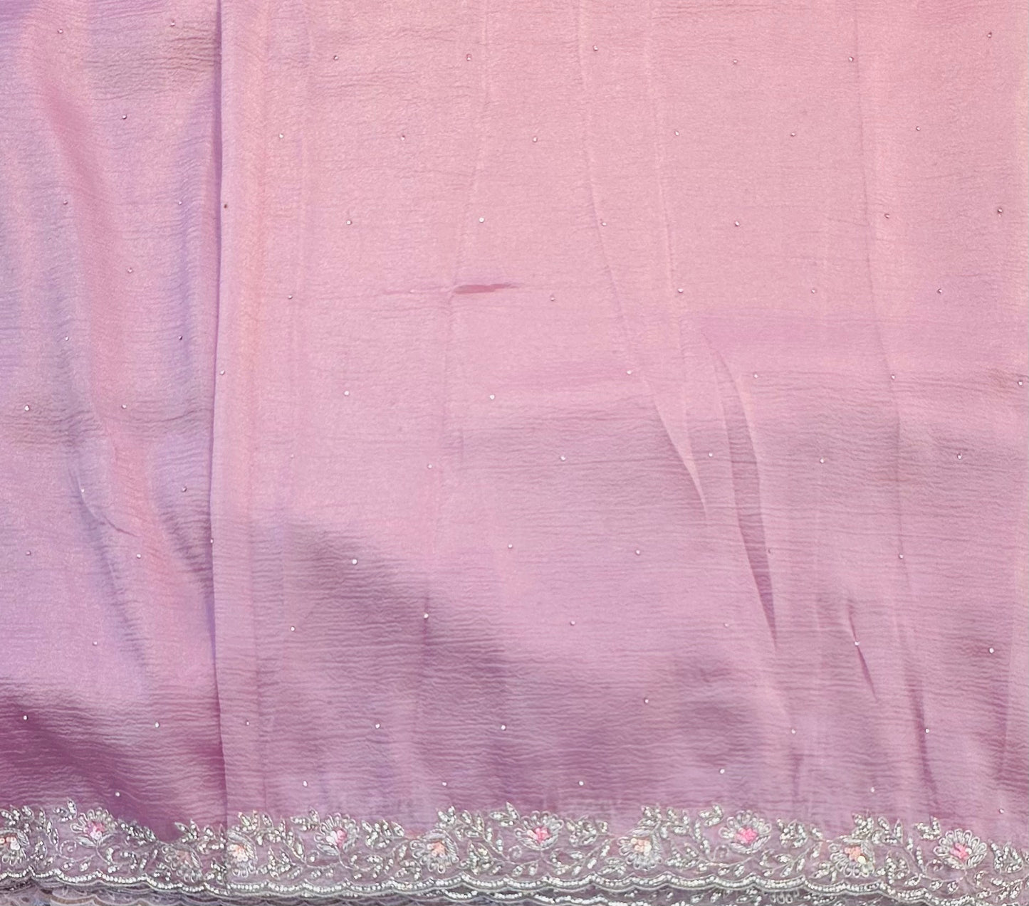 BABY PINK DESIGNER WORK SAREE
