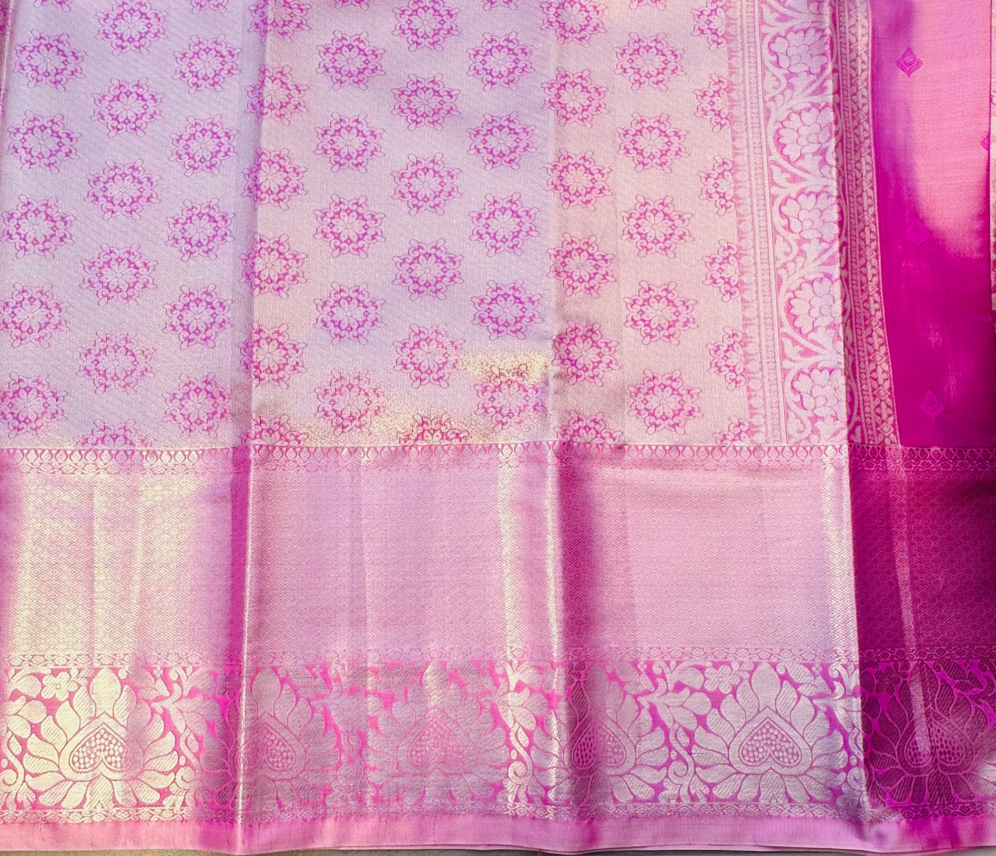 LAVENDER TISSUE KANJIVARAM SILK SAREE