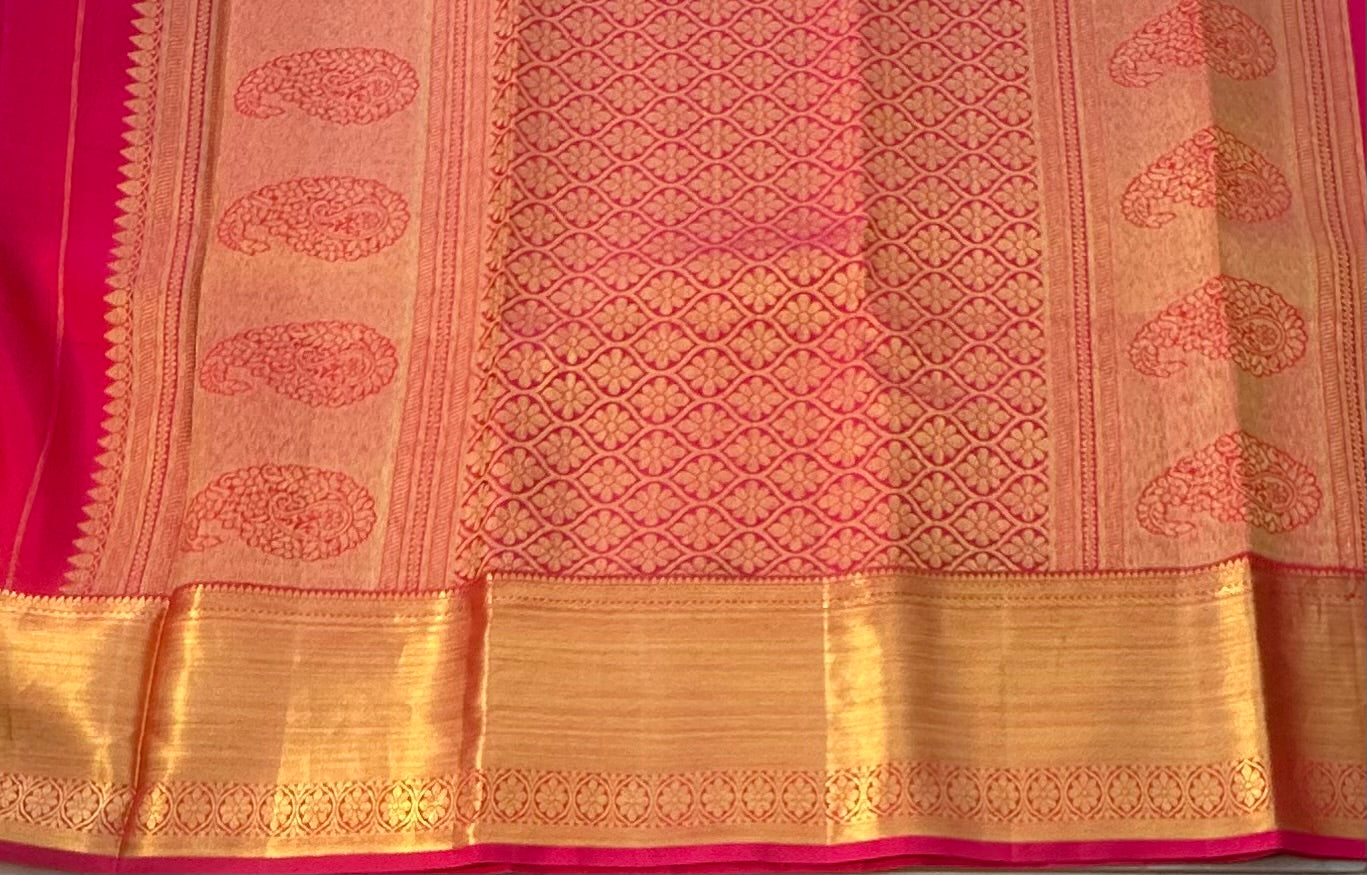 BROWN PURE KANJIVARAM SILK SAREE PREMIUM
