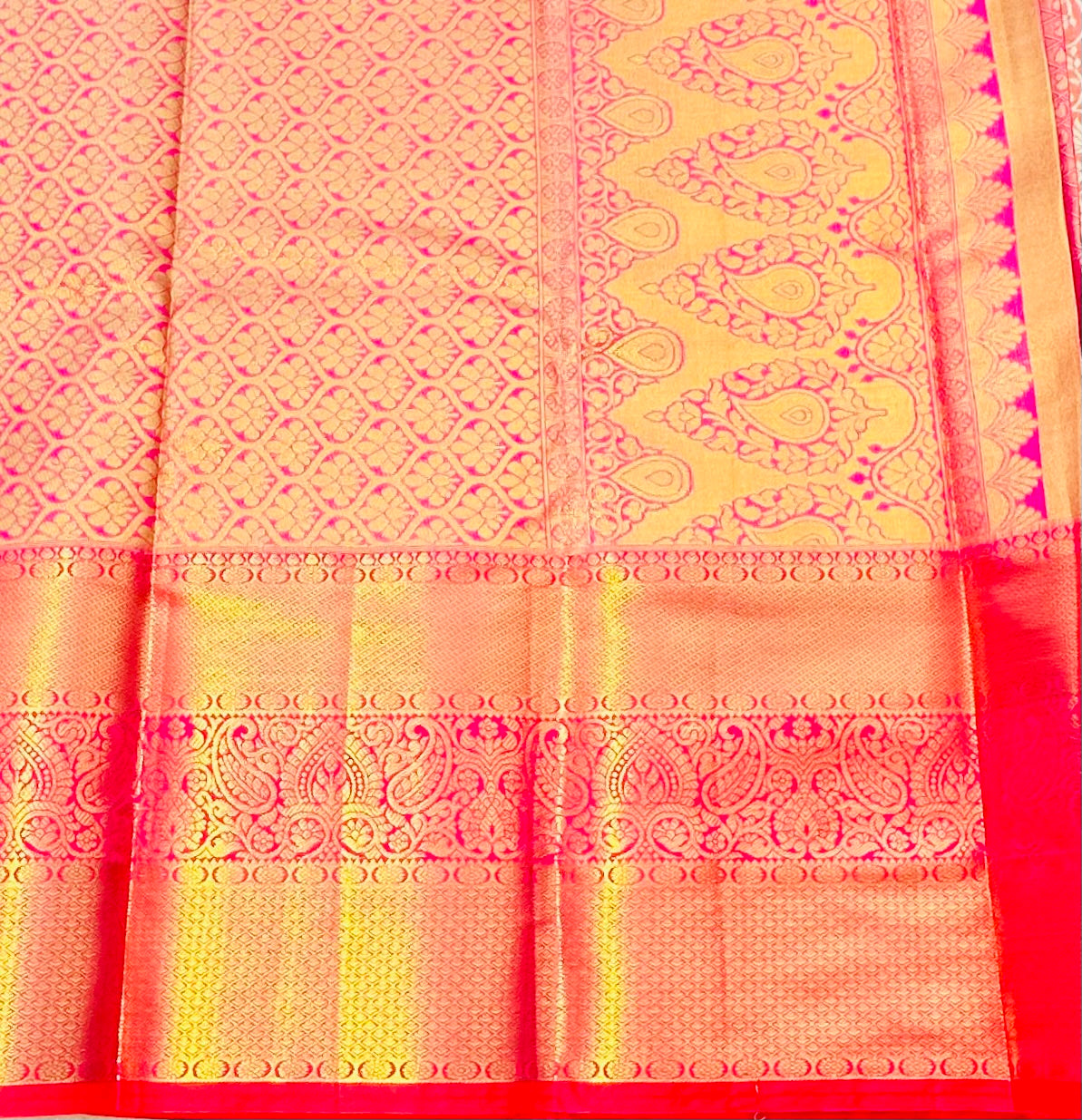 PINK TISSUE KANJIVARAM SILK SAREE