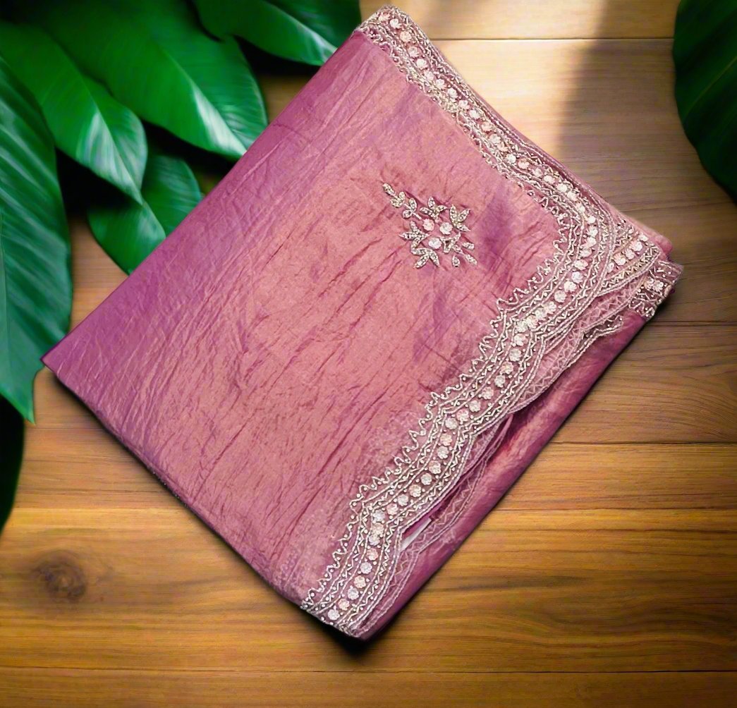 LAVENDER   DESIGNER WORK SAREE PREMIUM