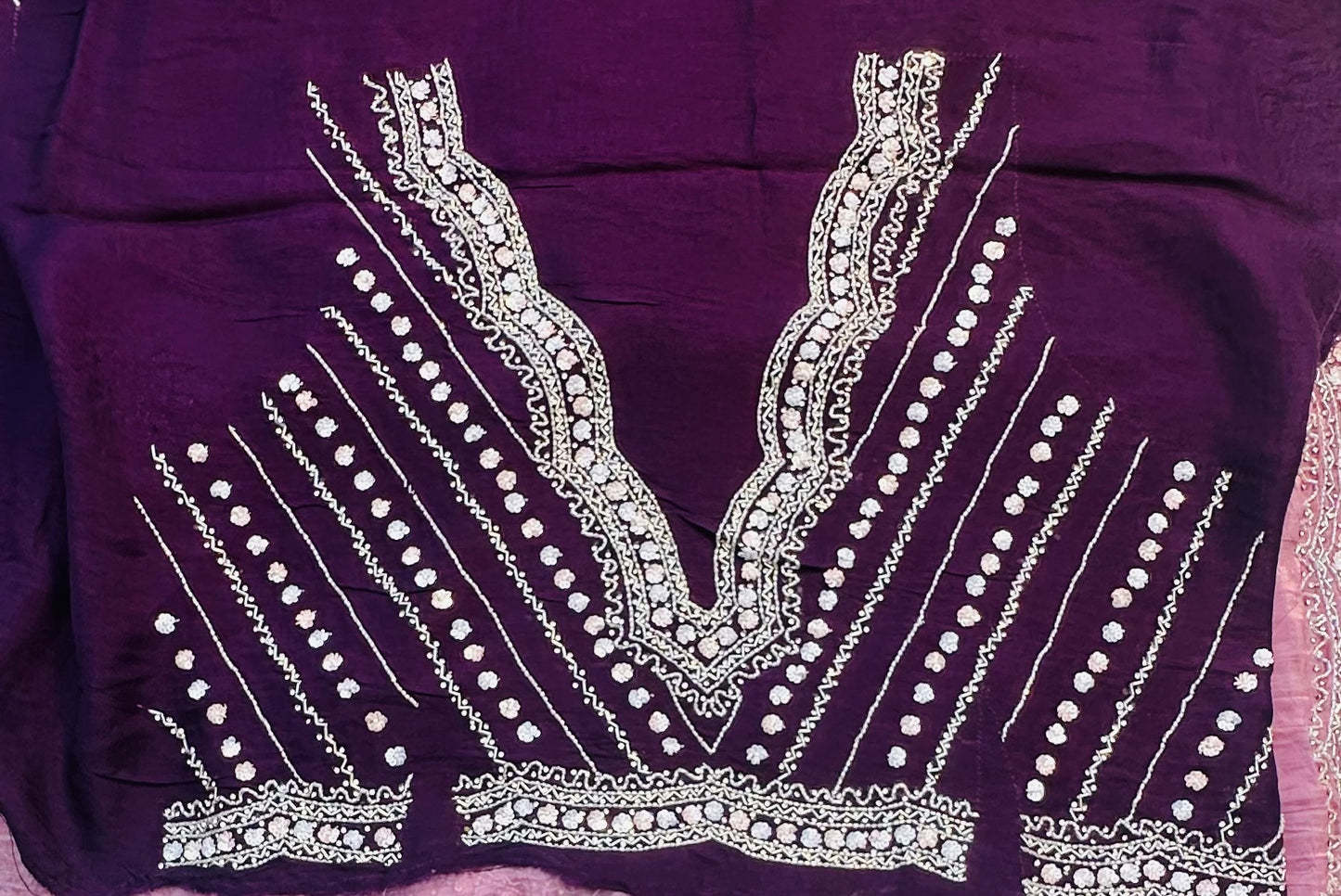 LAVENDER   DESIGNER WORK SAREE PREMIUM