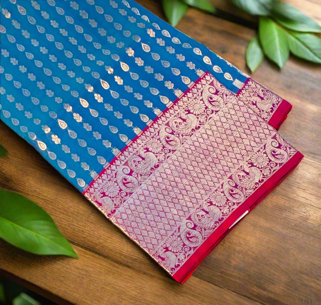 ROYAL BLUE PURE VENKATAGIRI SILK SAREE