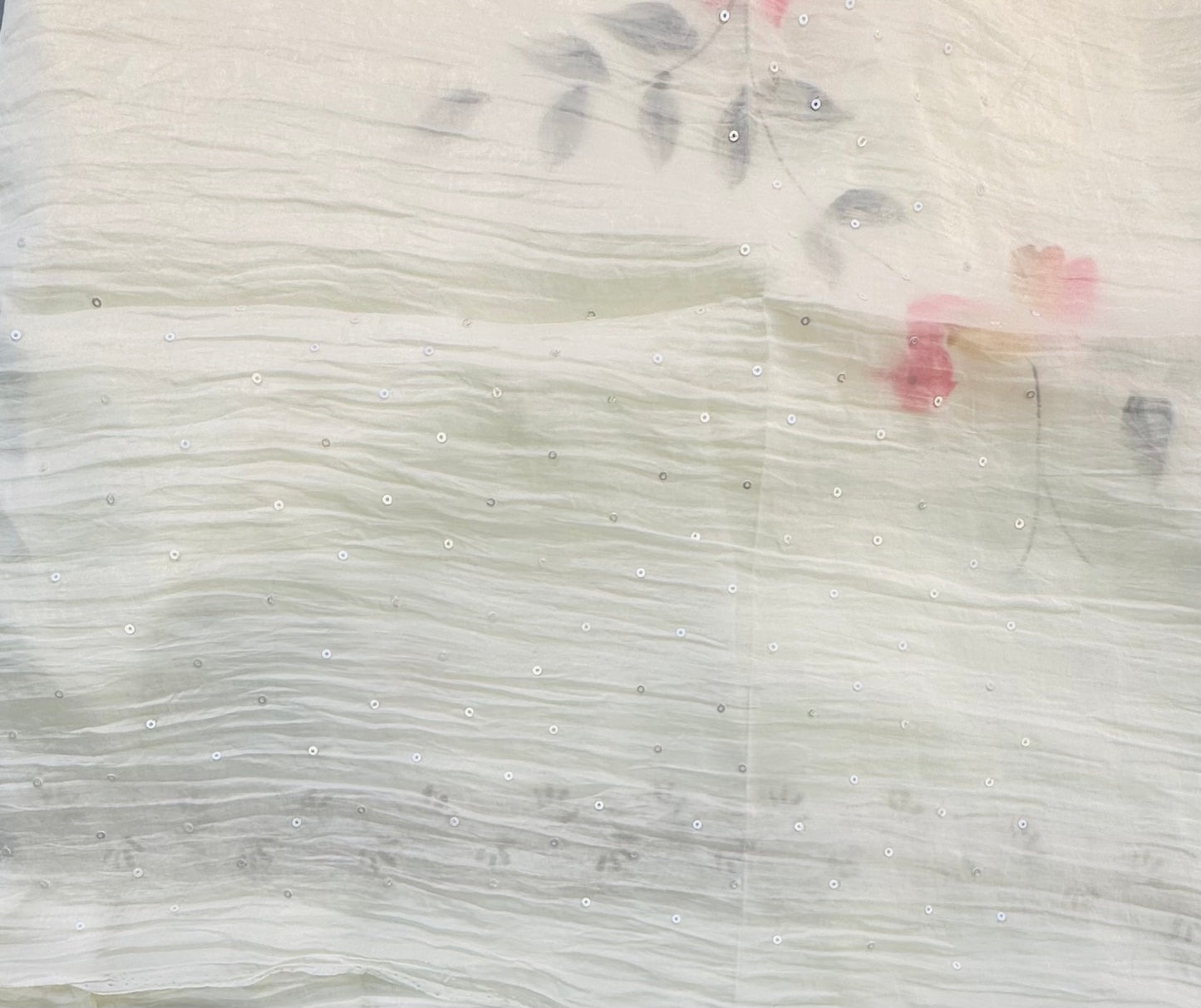 PEARL WHITE DESIGNER WORK SAREE PREMIUM