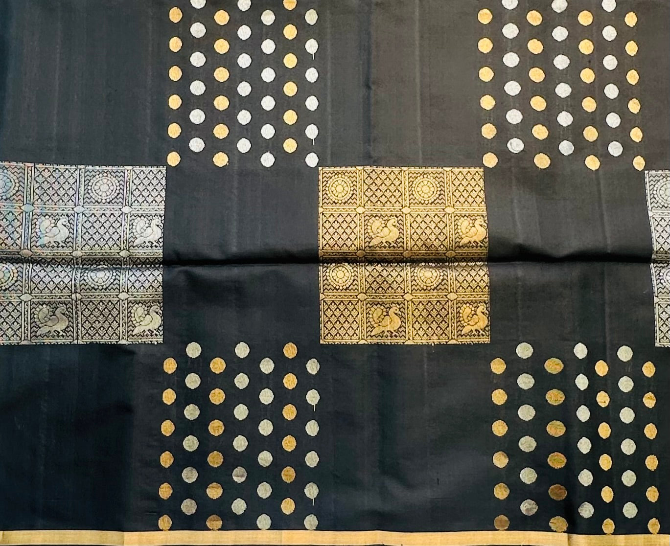 BLACK KANJIVARAM SOFT SILK