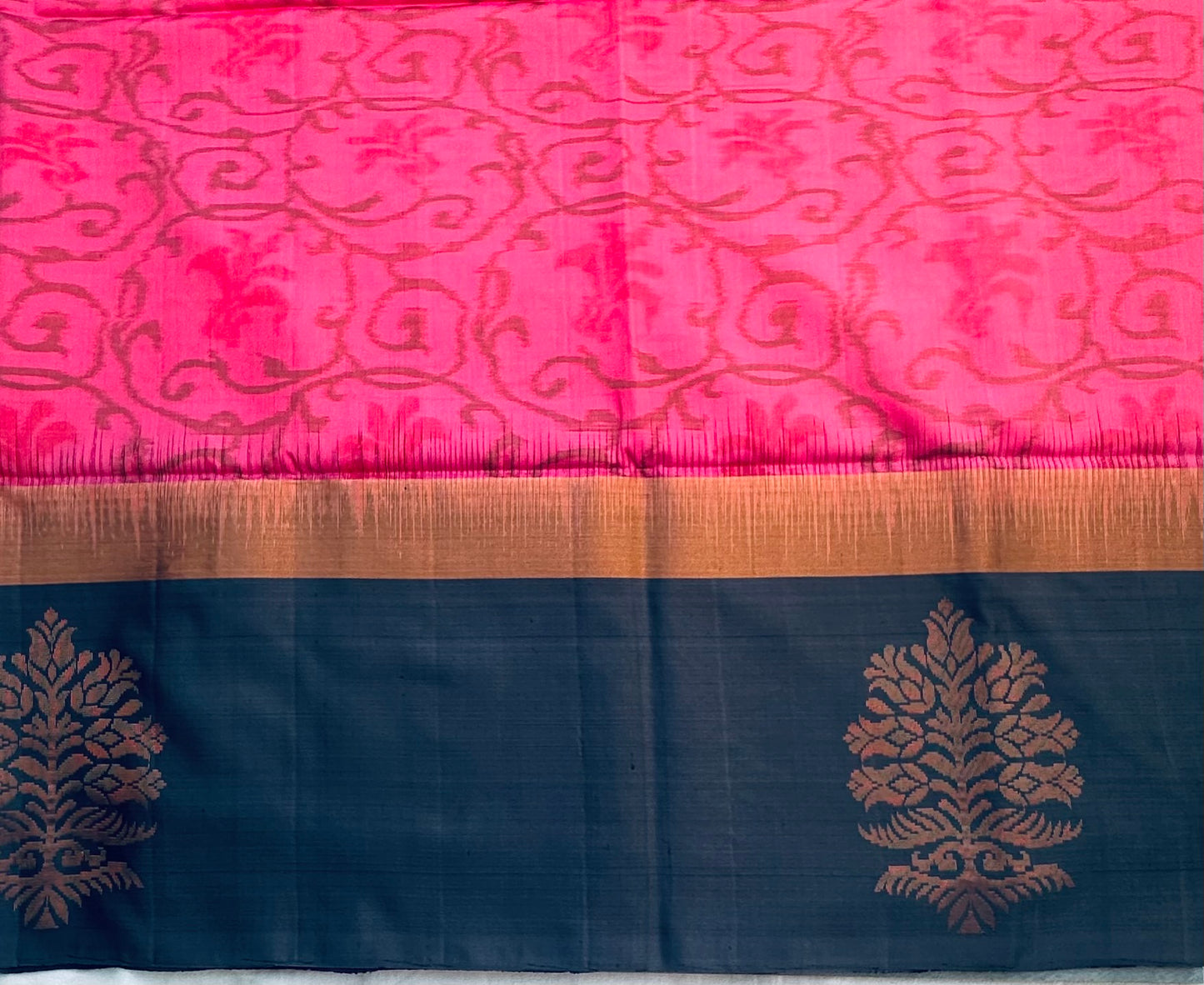 ONION PINK ND GREY  KANJIVARAM SOFT SILK