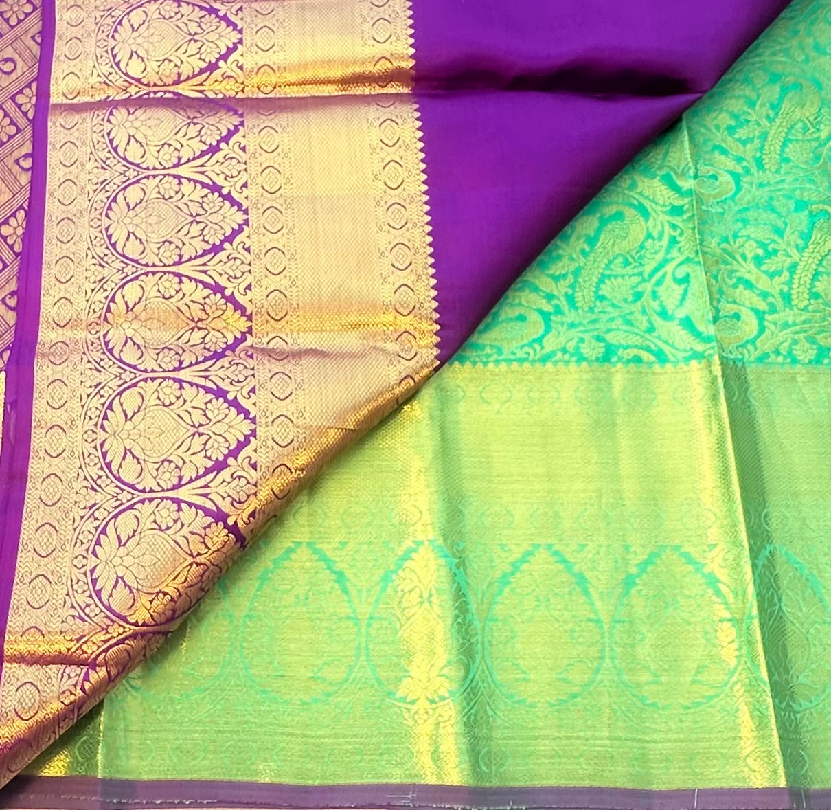 PASTEL GREEN KANJIVARAM SILK
