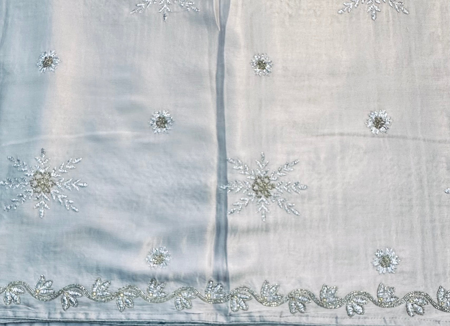 STEEL GREY DESIGNER WORK SAREE PREMIUM