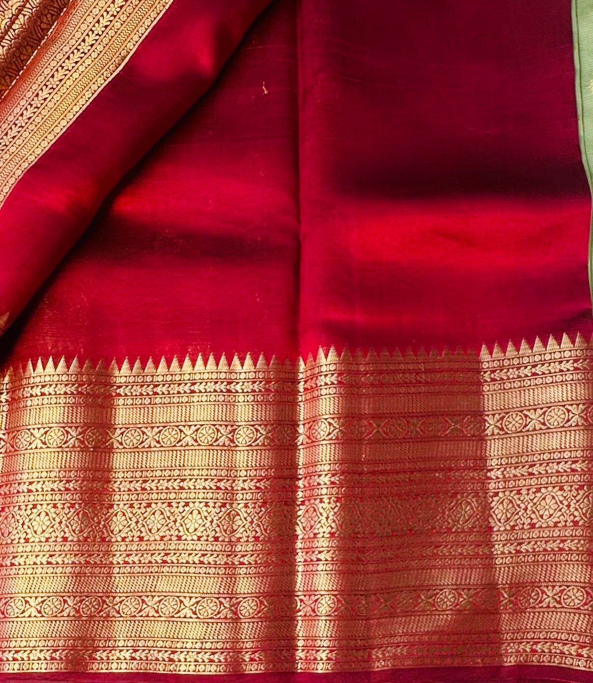 PASTEL GREEN BANARAS PURE FANCY