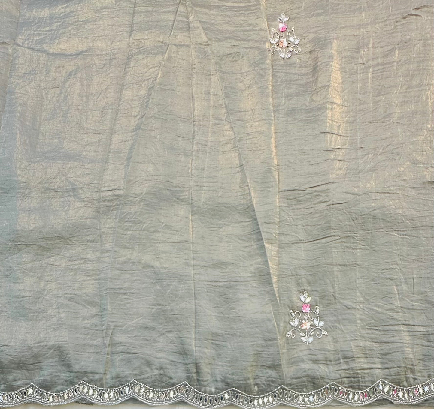 GREY DESIGNER WORK SAREE