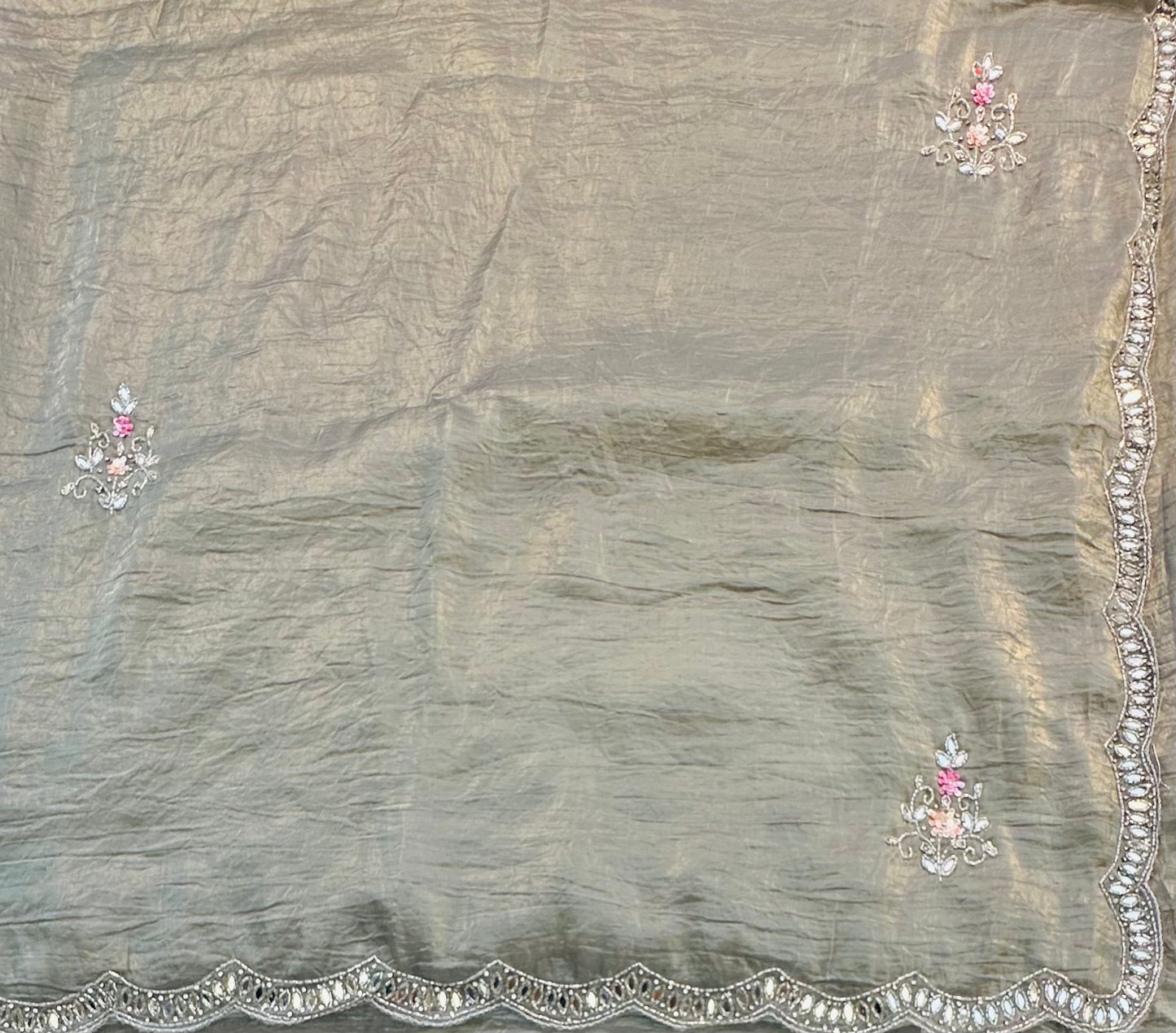 GREY DESIGNER WORK SAREE