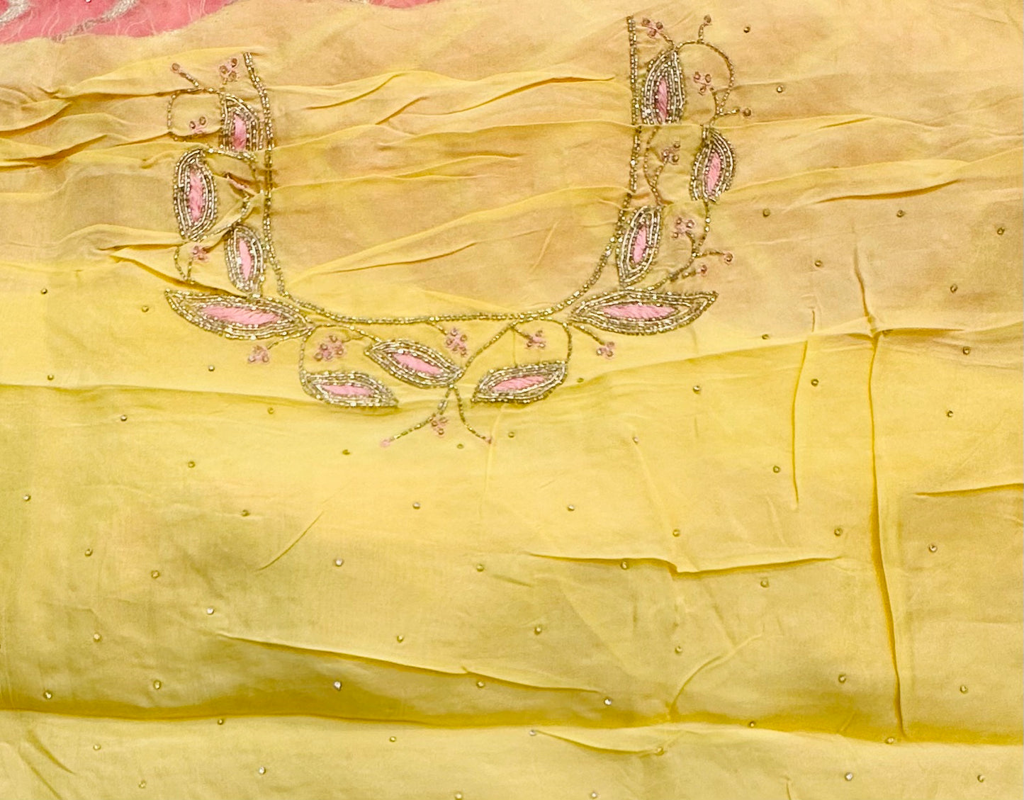 PEACH DESIGNER WORK SAREE PREMIUM