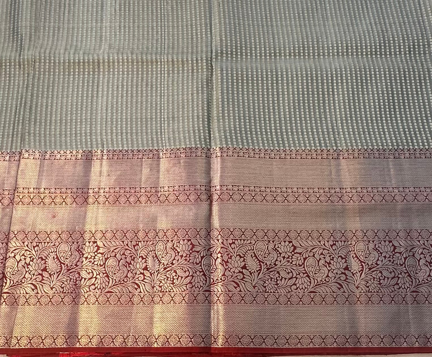 GREY PURE KANJIVARAM SILK SAREE PREMIUM