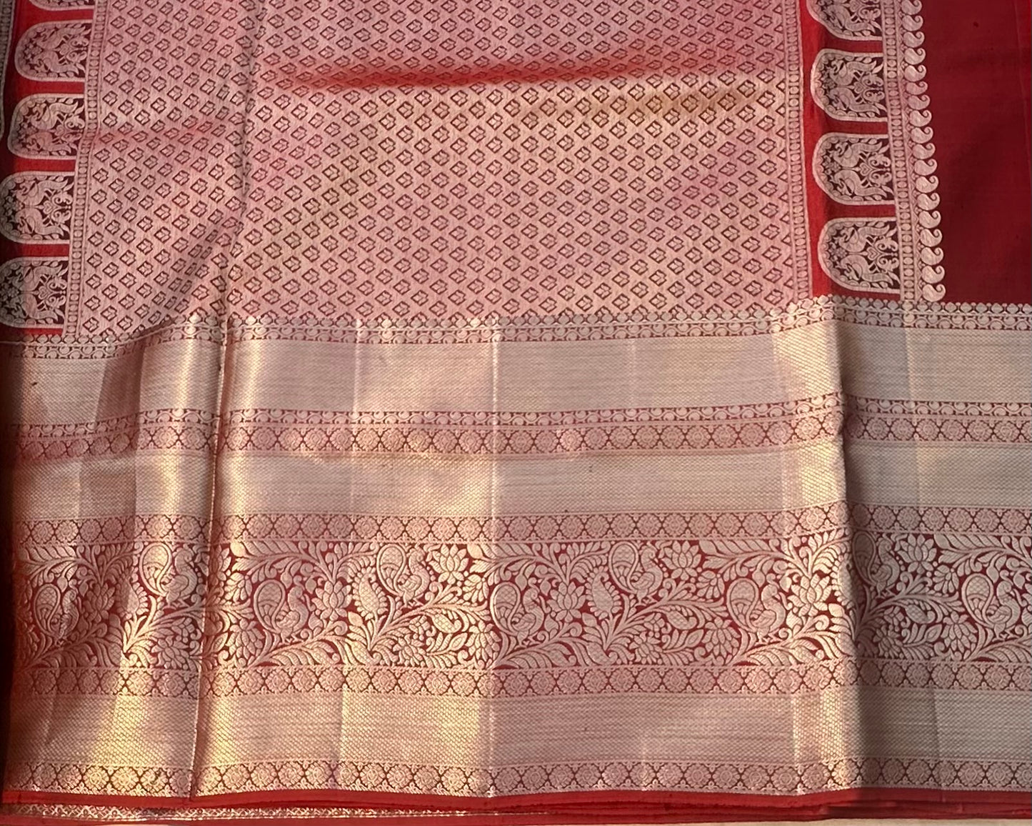 GREY PURE KANJIVARAM SILK SAREE PREMIUM