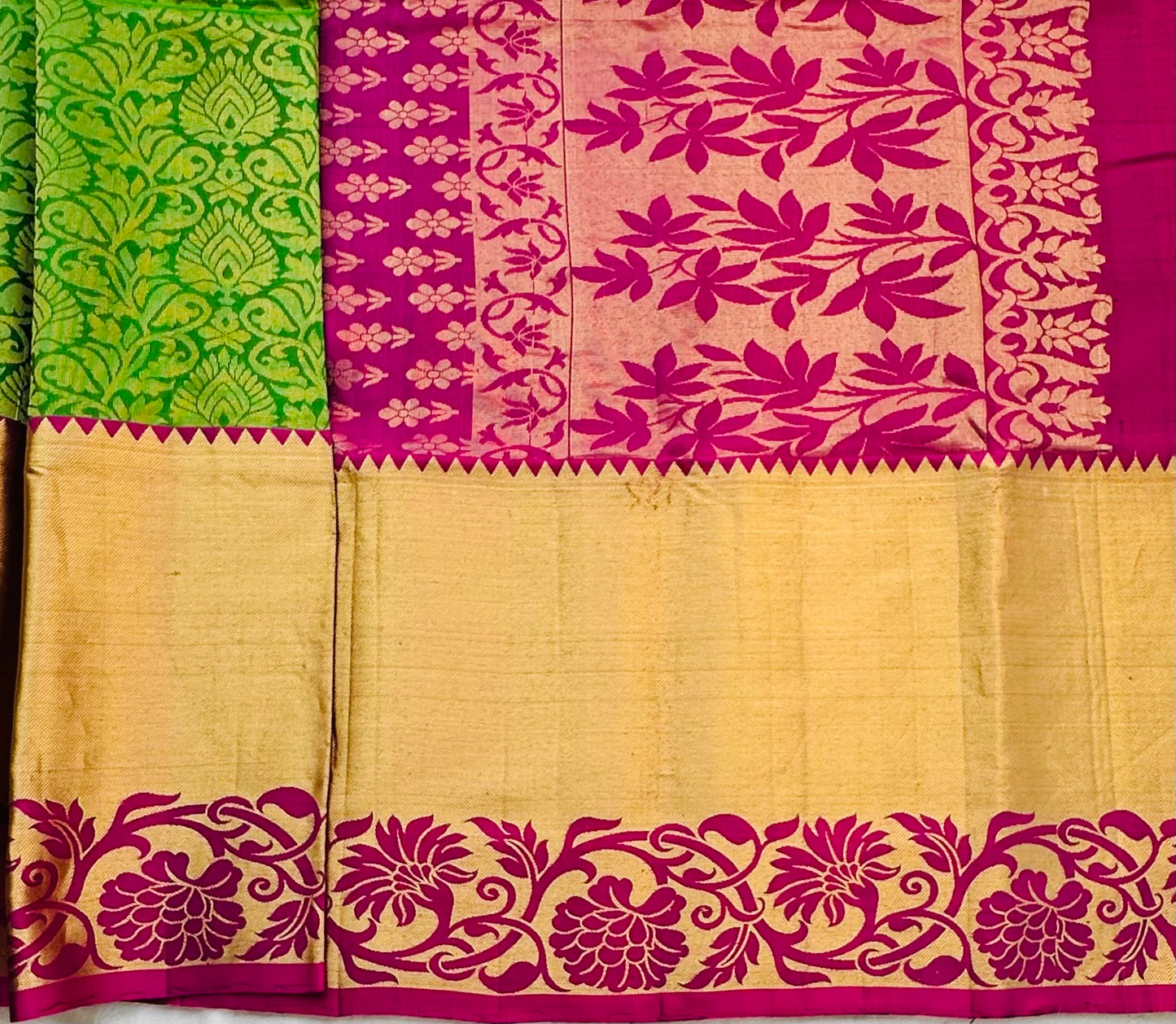 DARK GREEN  KANJIVARAM SOFT SILKS
