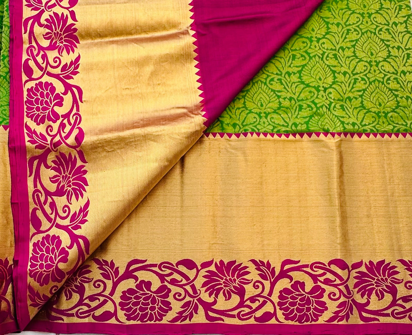 DARK GREEN  KANJIVARAM SOFT SILKS
