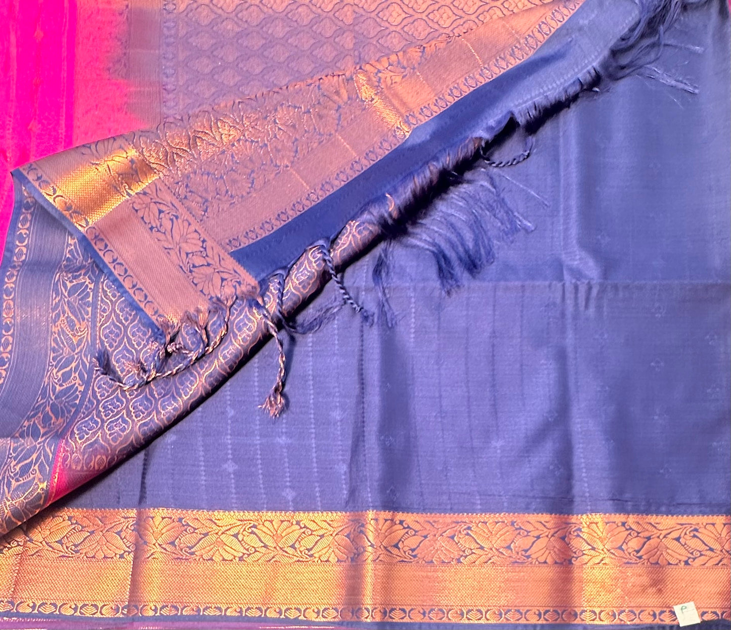 DARK PINK KANJIVARAM SILK SAREE