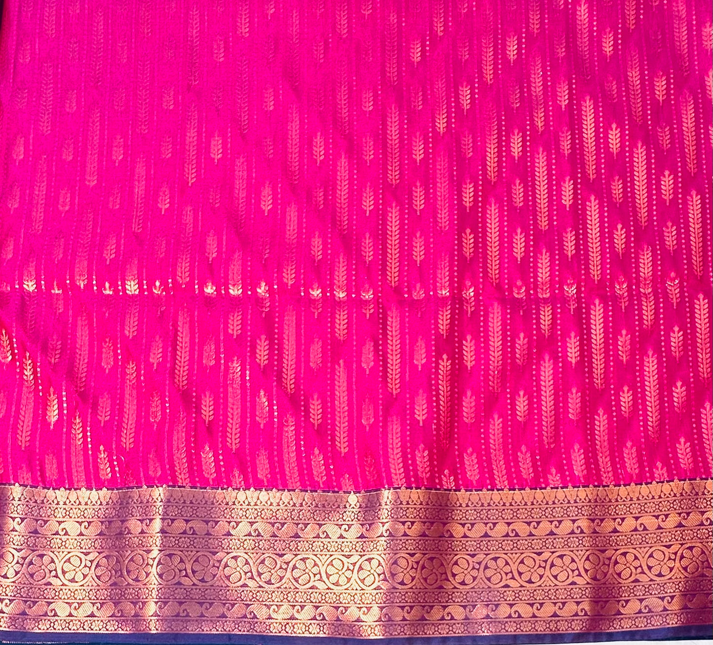 DARK PINK KANJIVARAM SILK SAREE