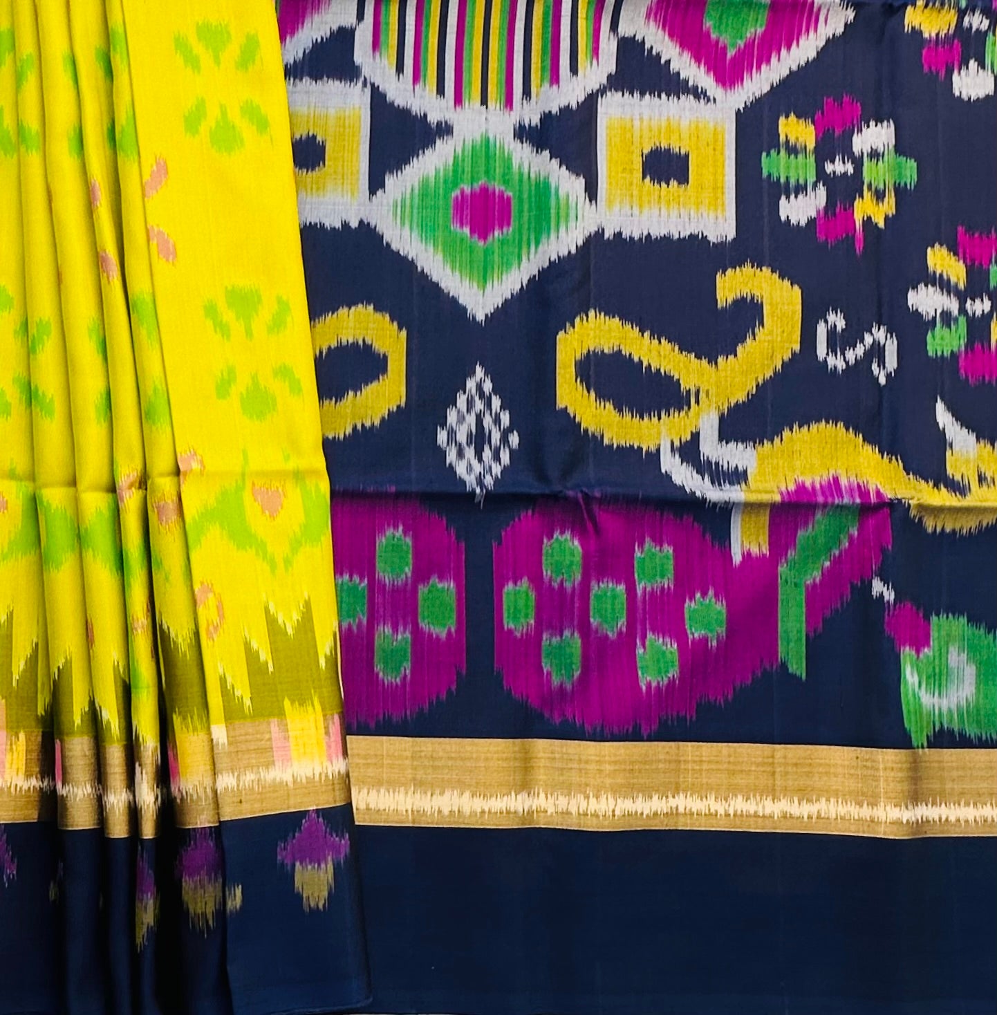 MUSTARD YELLOW KANJIVARAM SOFT SILKS