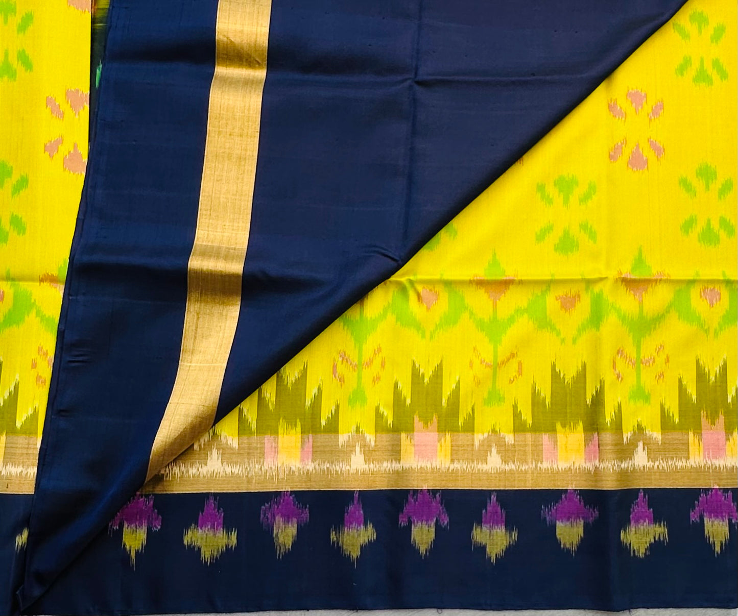 MUSTARD YELLOW KANJIVARAM SOFT SILKS