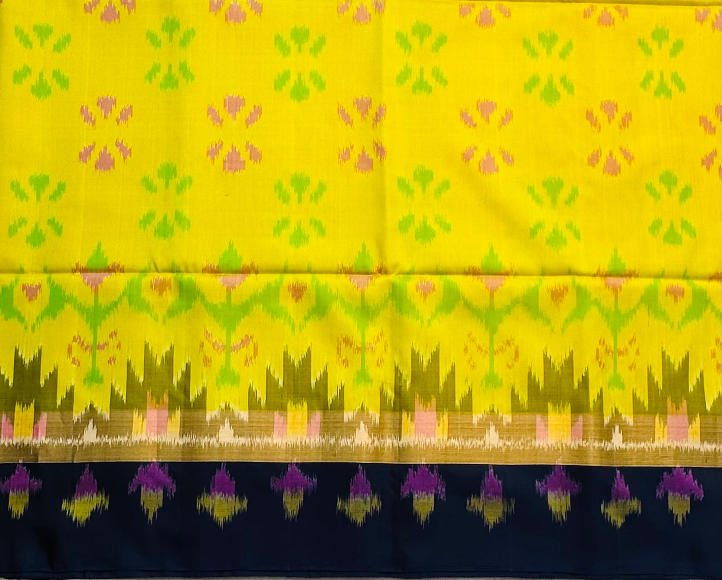 MUSTARD YELLOW KANJIVARAM SOFT SILKS