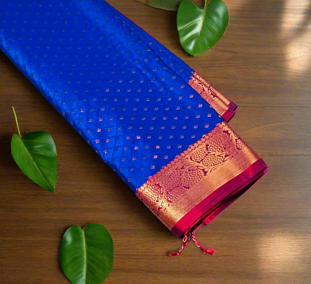 BLUE  KANJIVARAM SILK SAREE