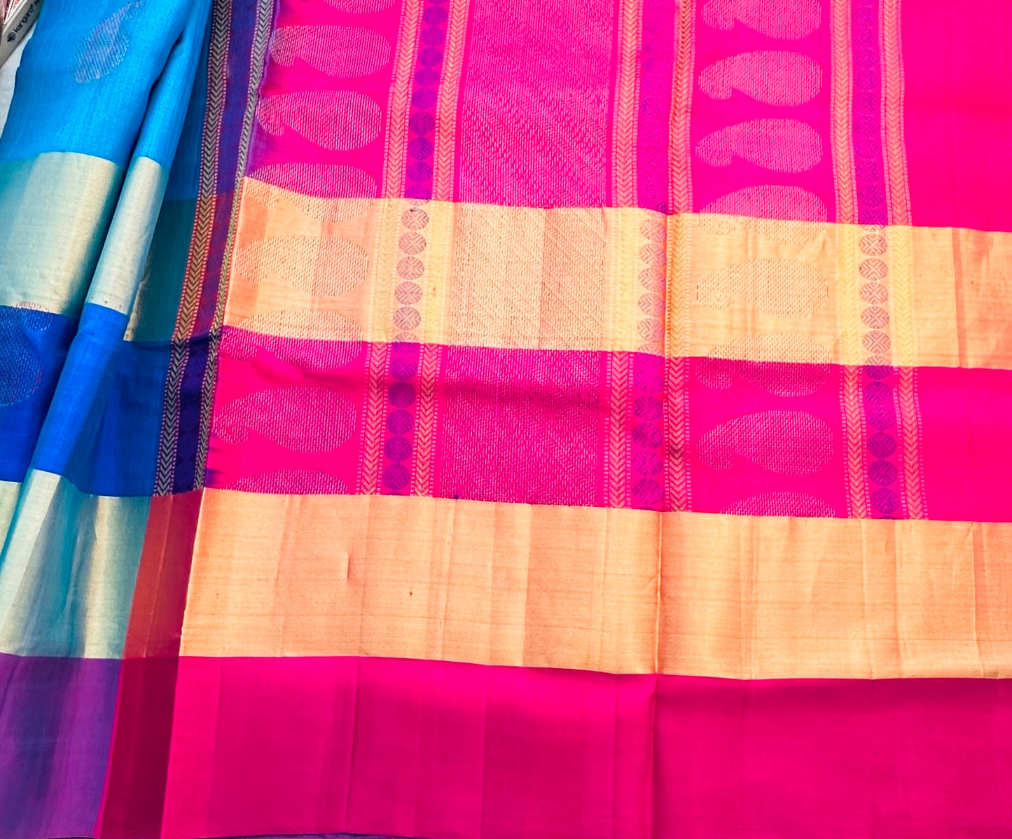 BLUE KANJIVARAM SOFT SILK