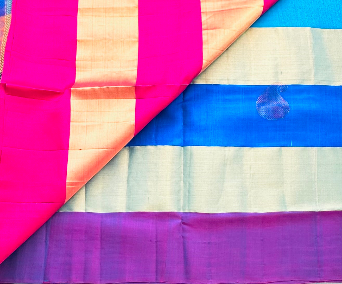 BLUE KANJIVARAM SOFT SILK