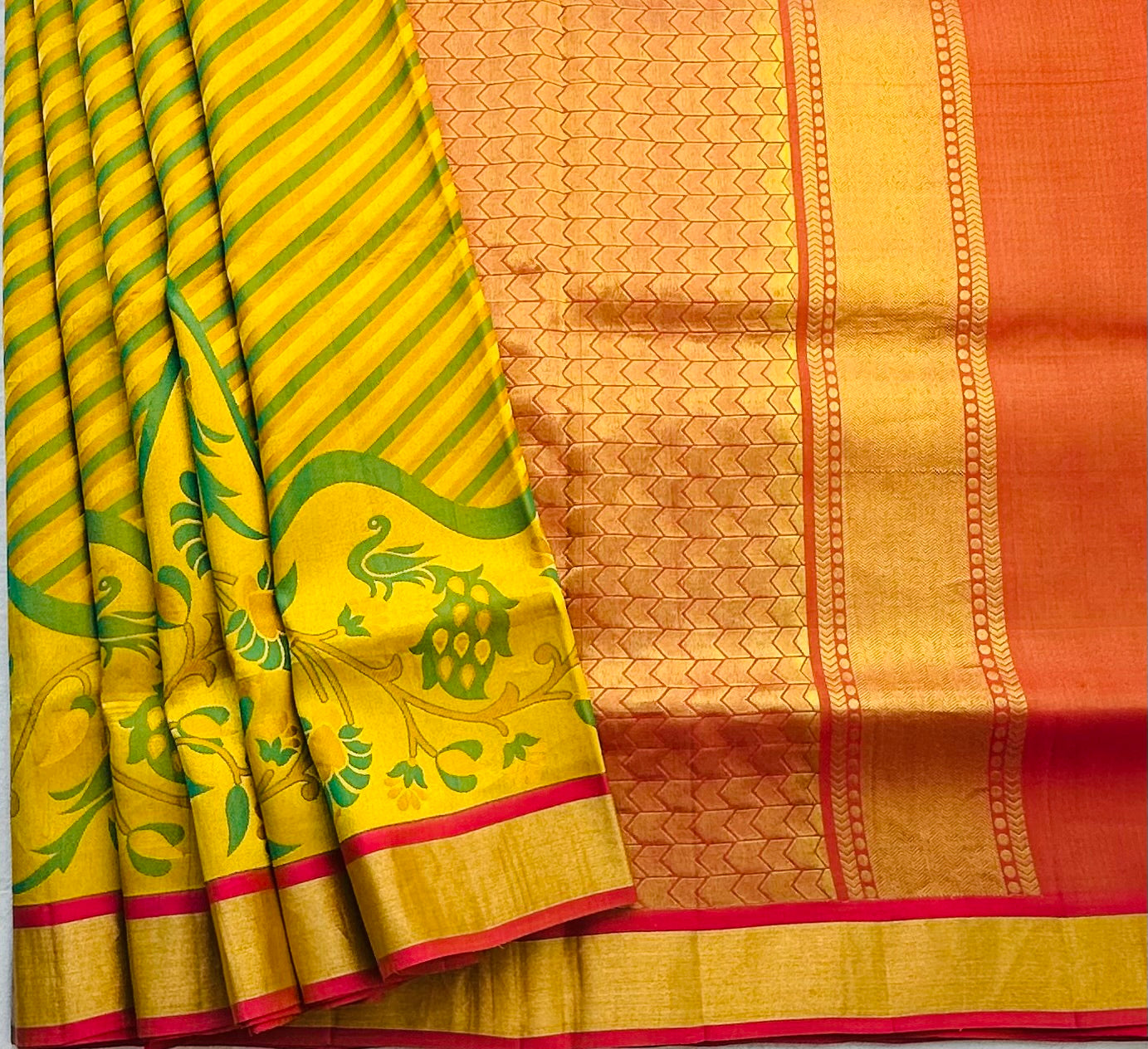 YELLOW PURE VENKATAGIRI SILK SAREE