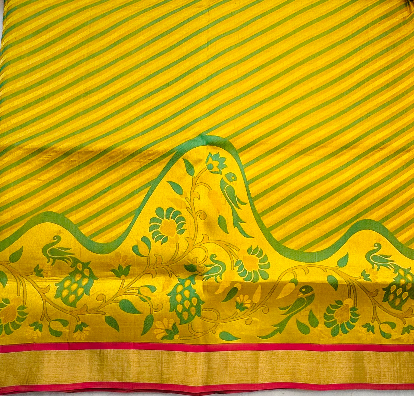 YELLOW PURE VENKATAGIRI SILK SAREE
