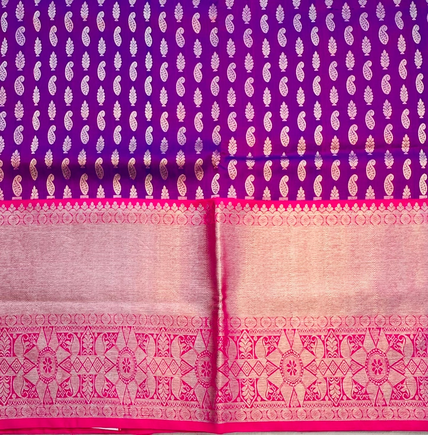 PURPLE ND PINK PURE VENKATAGIRI SILK SAREE