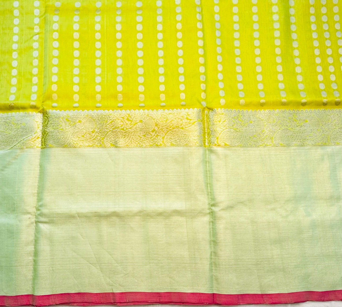 LIGHT YELOW PURE VENKATAGIRI SILK SAREE