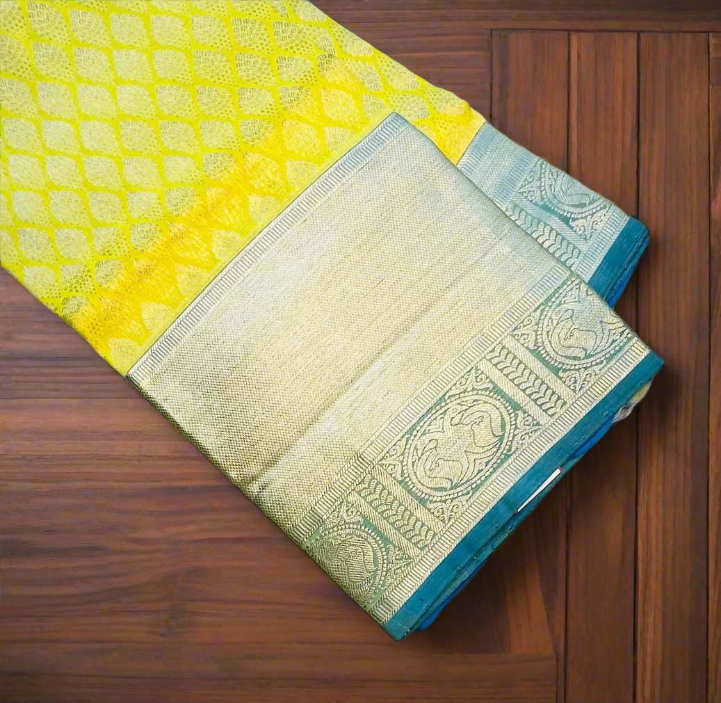 YELLOW PURE VENKATAGIRI SILK SAREE