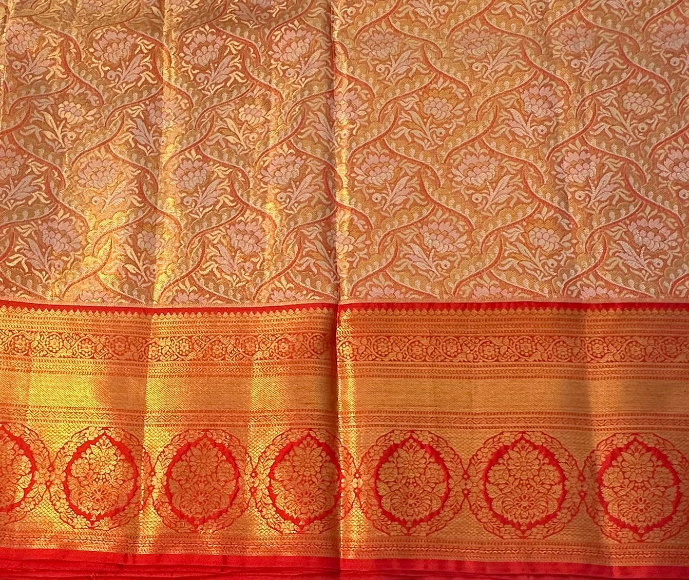 ORANGE KANJIVARAM SILK