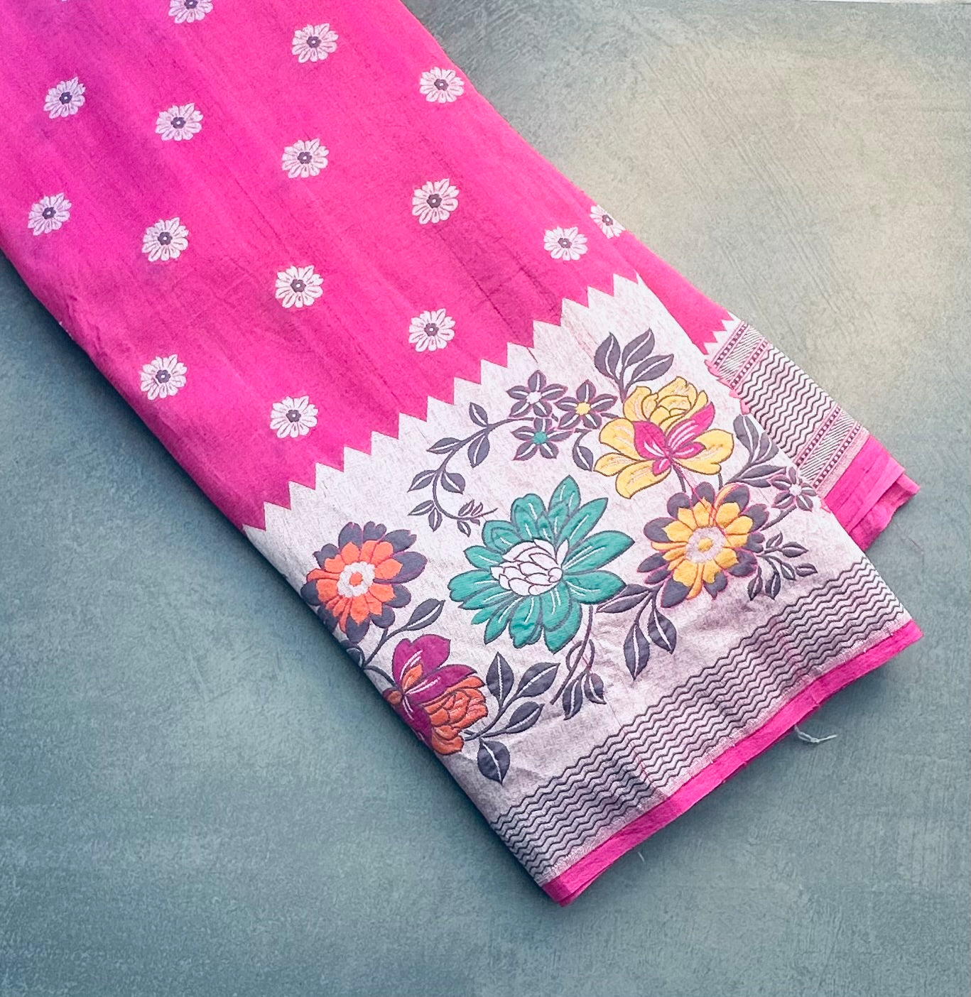 BABY PINK PURE TUSSER GORGETTE SAREES