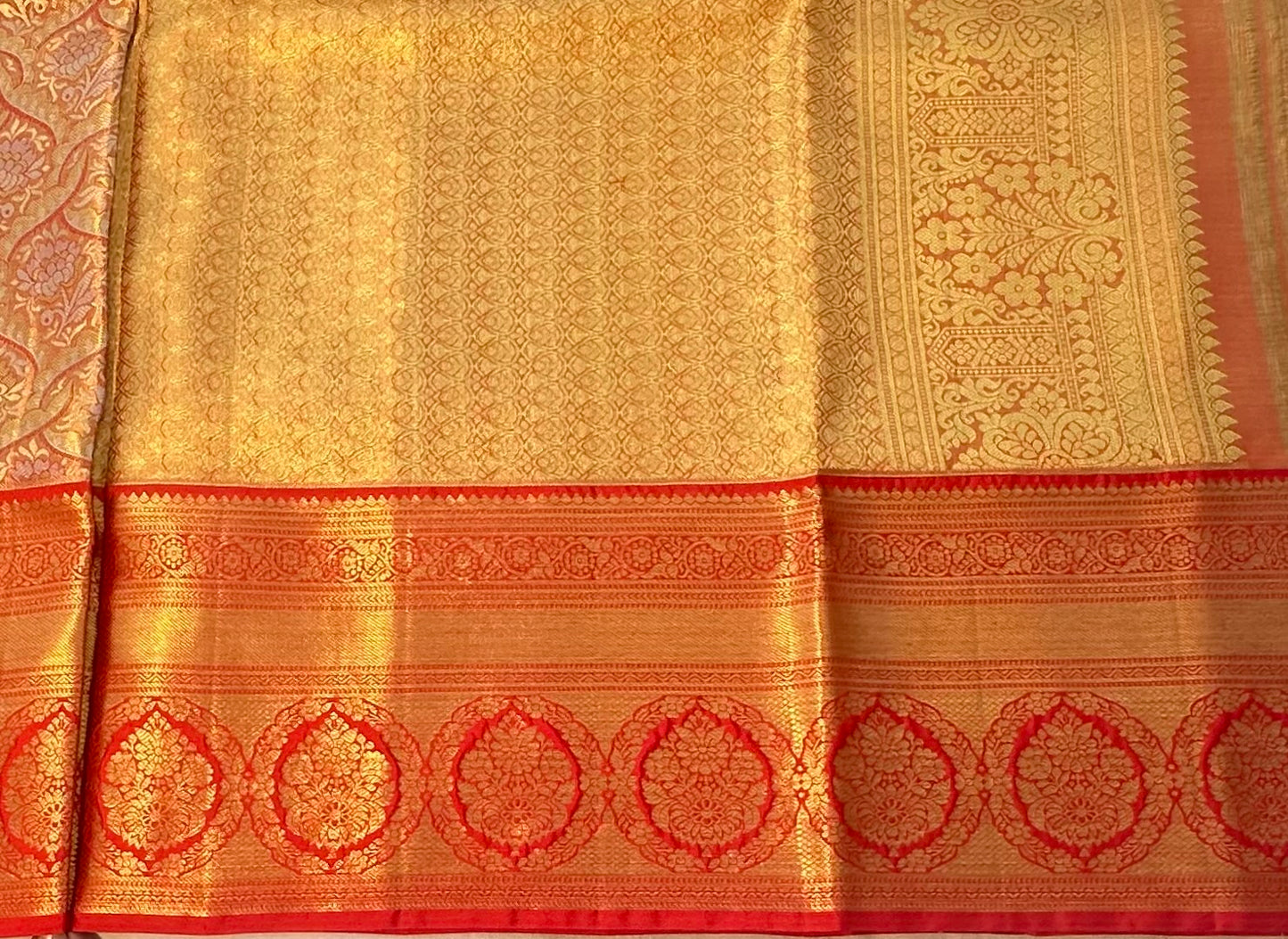 ORANGE KANJIVARAM SILK