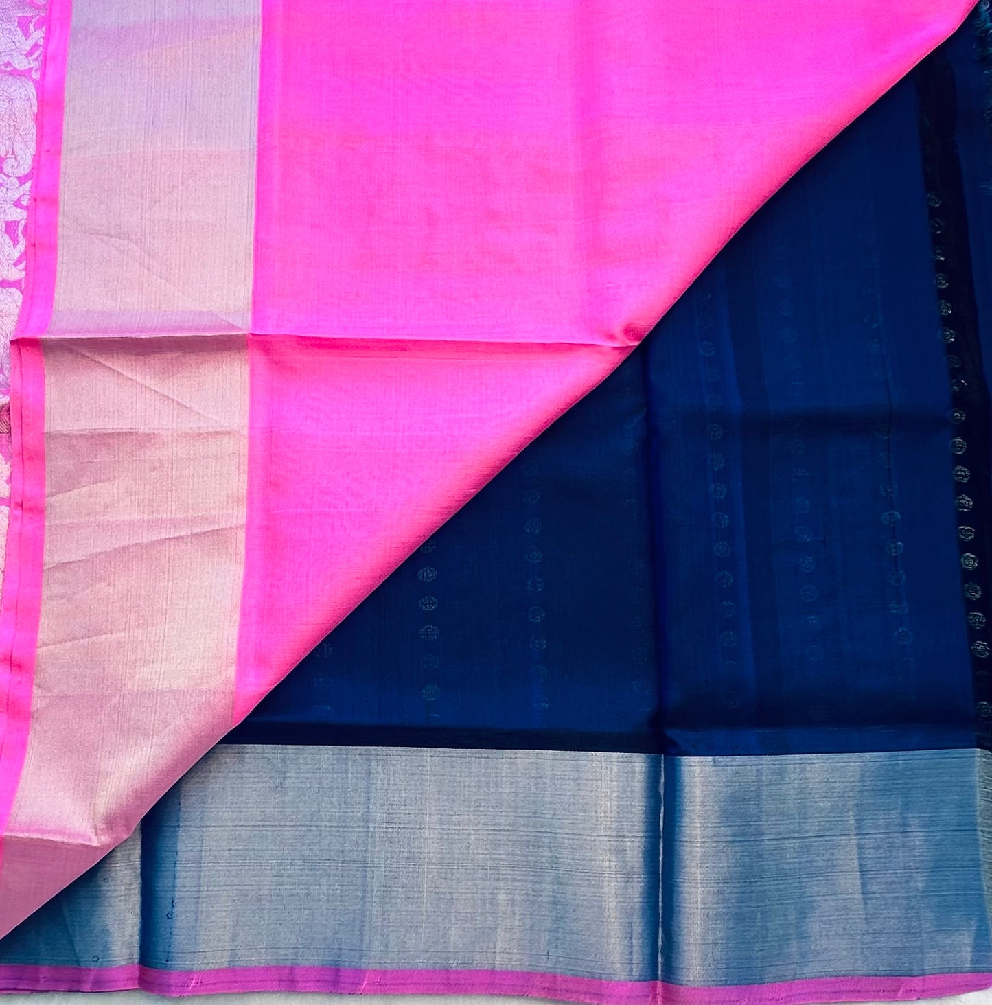 NAVY BLUE  PURE VENKATAGIRI SILK SAREE