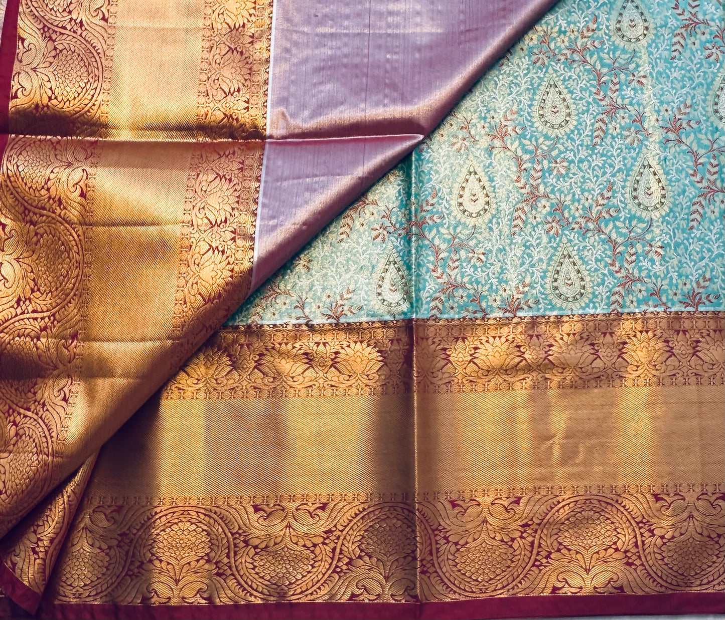 RAMAGREEN TISSUE KANJIVARAM SILK SAREE