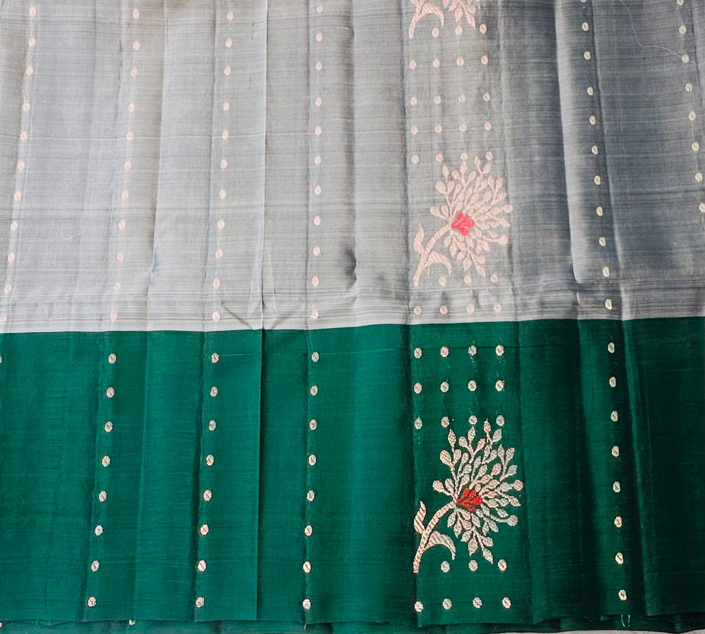 GREY KANJIVARAM  LIGHT WEIGHT