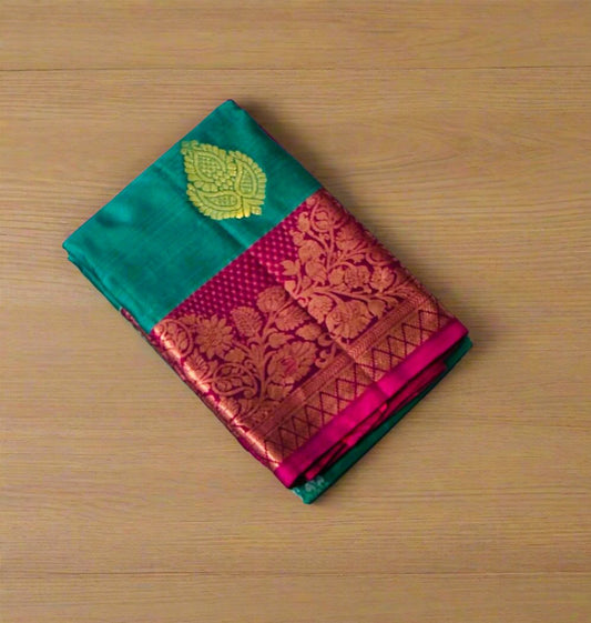 RAMA GREEN KANJIIVARAM LIIIGHT WEIGHT