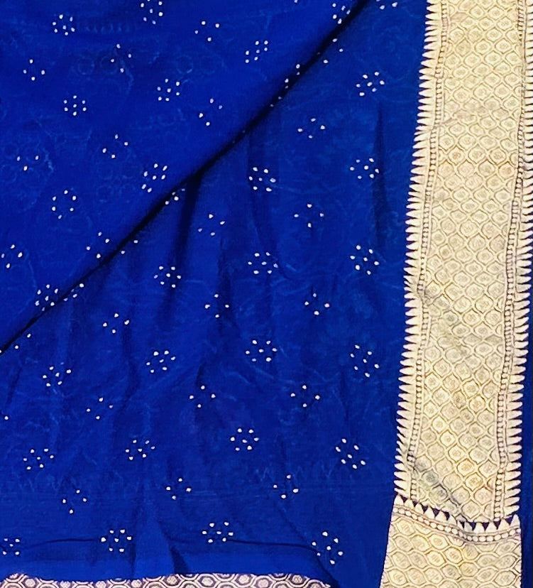 PURPLE BANARAS DESIGNER PURE GORGETTES
