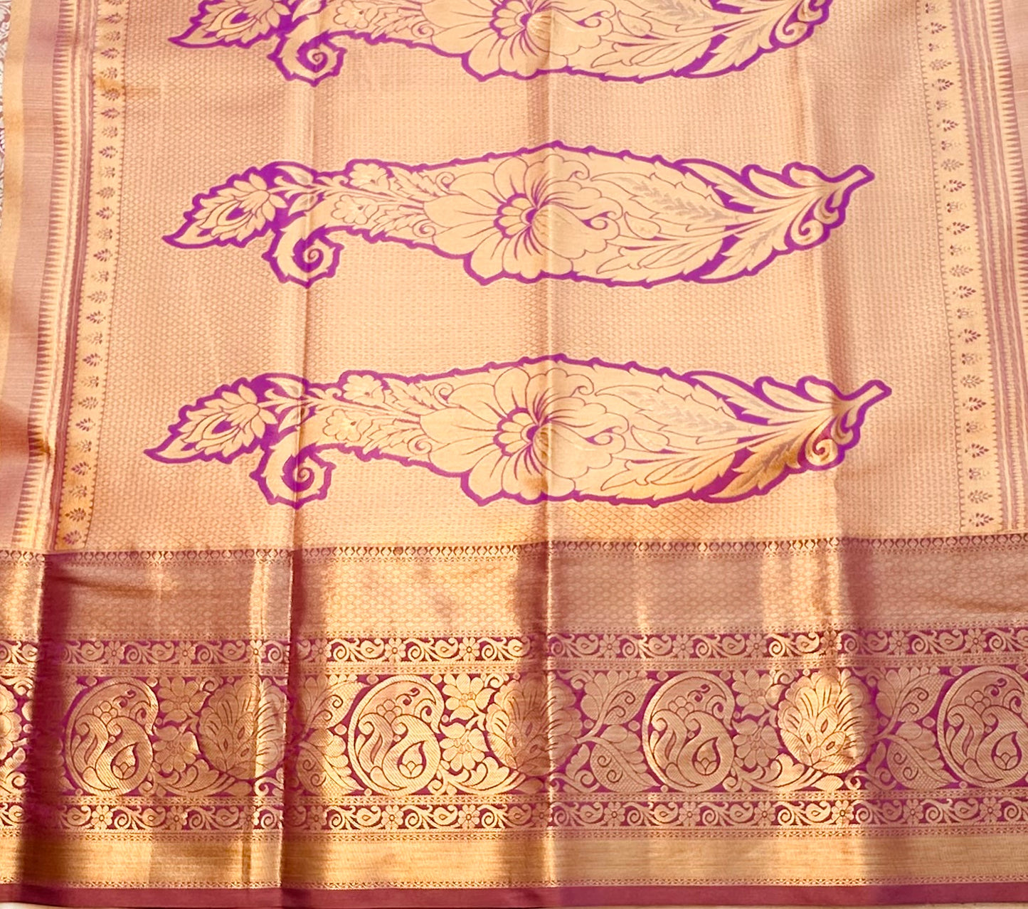 PINK TISSUE KANJIVARAM SILK SAREE