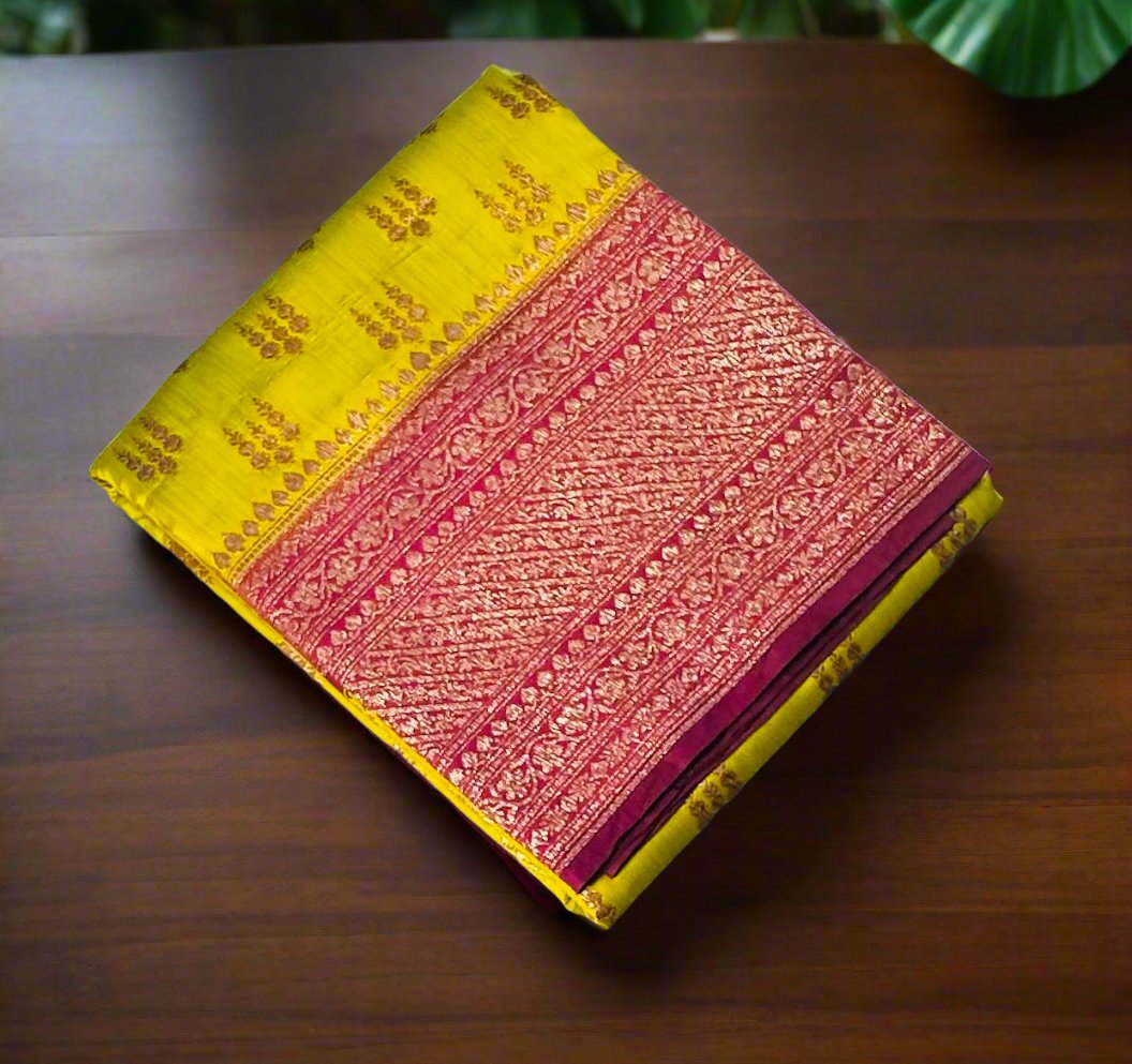 MEHENDI  PURE CHINIYA SILK SAREE